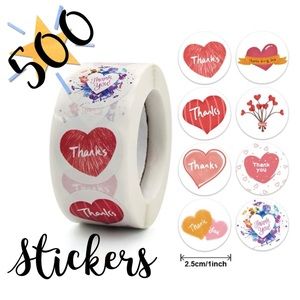 500 Thank You Stickers